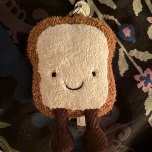 Jellycat toast keychain